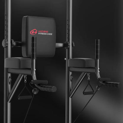 Power Tower Station Multifonction – Barre de Traction, Dips, Pompes & Abdos | Home Gym 233 cm Ajustable