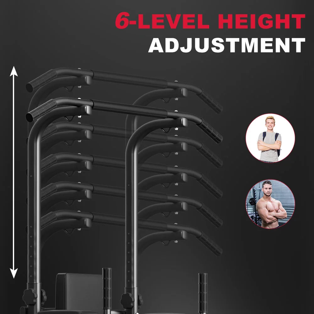 Power Tower Station Multifonction – Barre de Traction, Dips, Pompes & Abdos | Home Gym 233 cm Ajustable