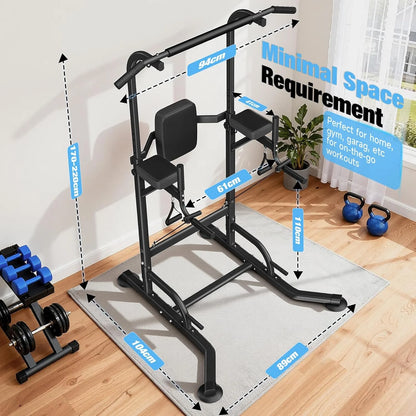 Power Tower Station Multifonction – Barre de Traction, Dips, Pompes & Abdos | Home Gym 233 cm Ajustable