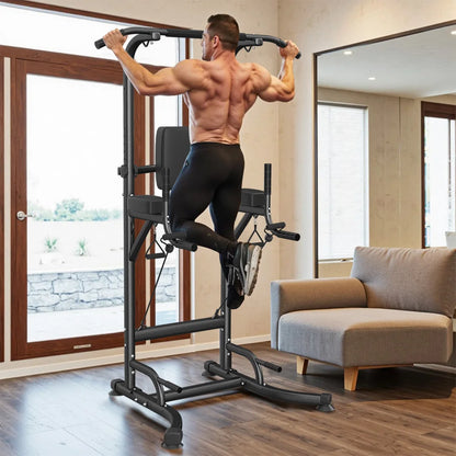 Power Tower Station Multifonction – Barre de Traction, Dips, Pompes & Abdos | Home Gym 233 cm Ajustable