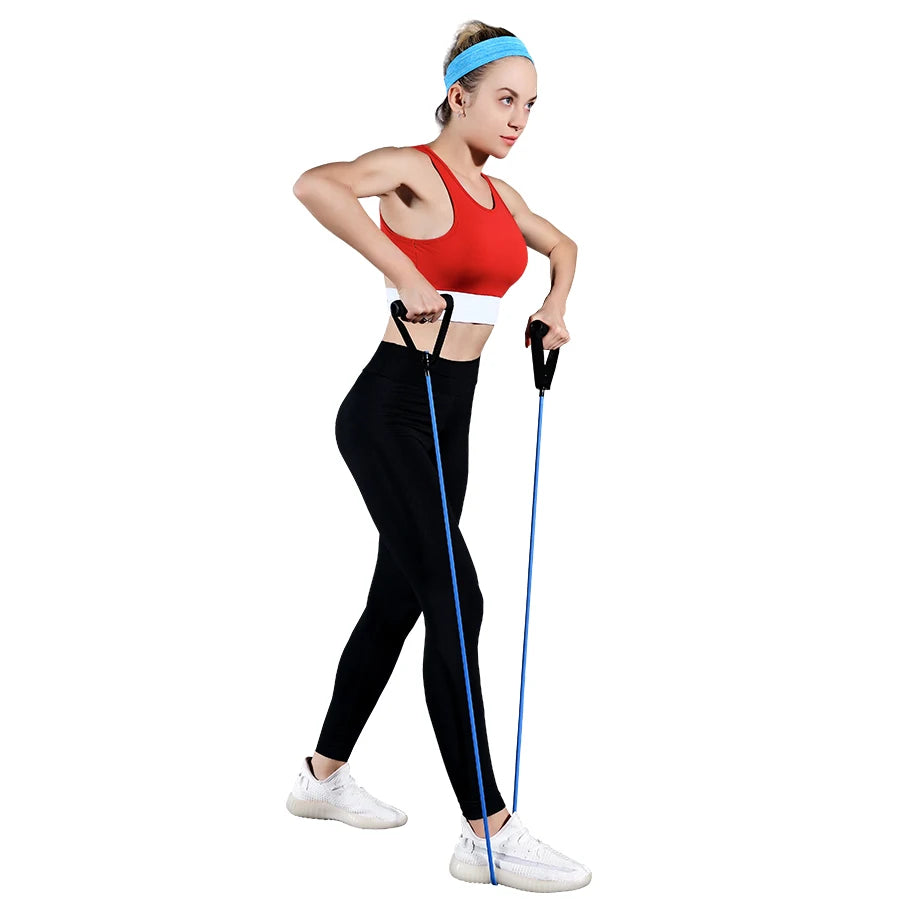Bandes Élastiques de Résistance 5 Niveaux avec Poignées – Set Pull Rope Fitness pour Musculation, Yoga & Rééducation Maison