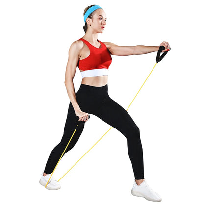 Bandes Élastiques de Résistance 5 Niveaux avec Poignées – Set Pull Rope Fitness pour Musculation, Yoga & Rééducation Maison