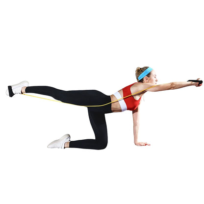 Bandes Élastiques de Résistance 5 Niveaux avec Poignées – Set Pull Rope Fitness pour Musculation, Yoga & Rééducation Maison