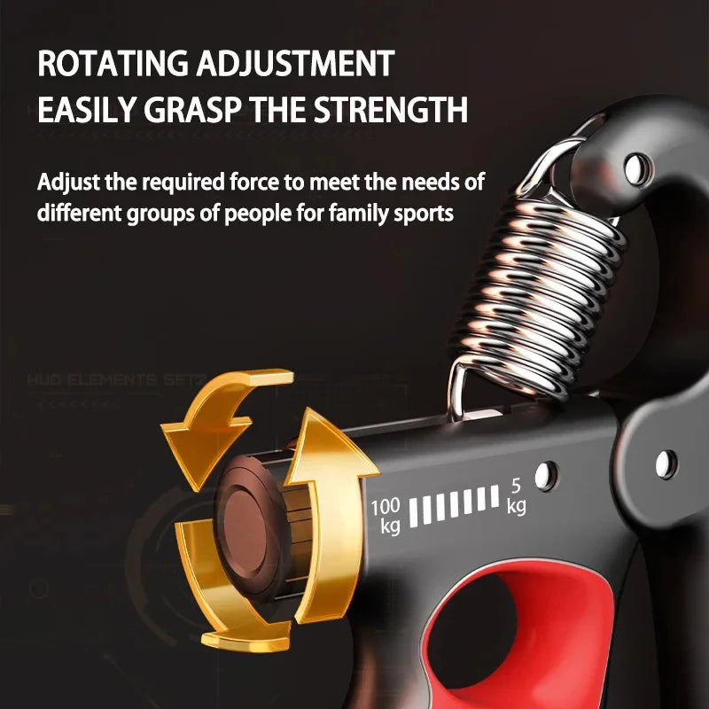 Pince Poignet Avant-Bras Réglable 5-100 kg – Hand Gripper Pro Musculation & Récupération