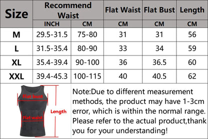 Compression Homme Sans Manches – Body Shaper Slimming, Contrôle Ventre & Poitrine, Undershirt Amincissant Waist Trainer – Perte de Poids & Posture