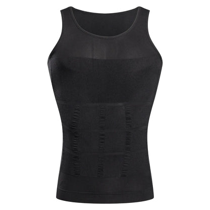 Compression Homme Sans Manches – Body Shaper Slimming, Contrôle Ventre & Poitrine, Undershirt Amincissant Waist Trainer – Perte de Poids & Posture