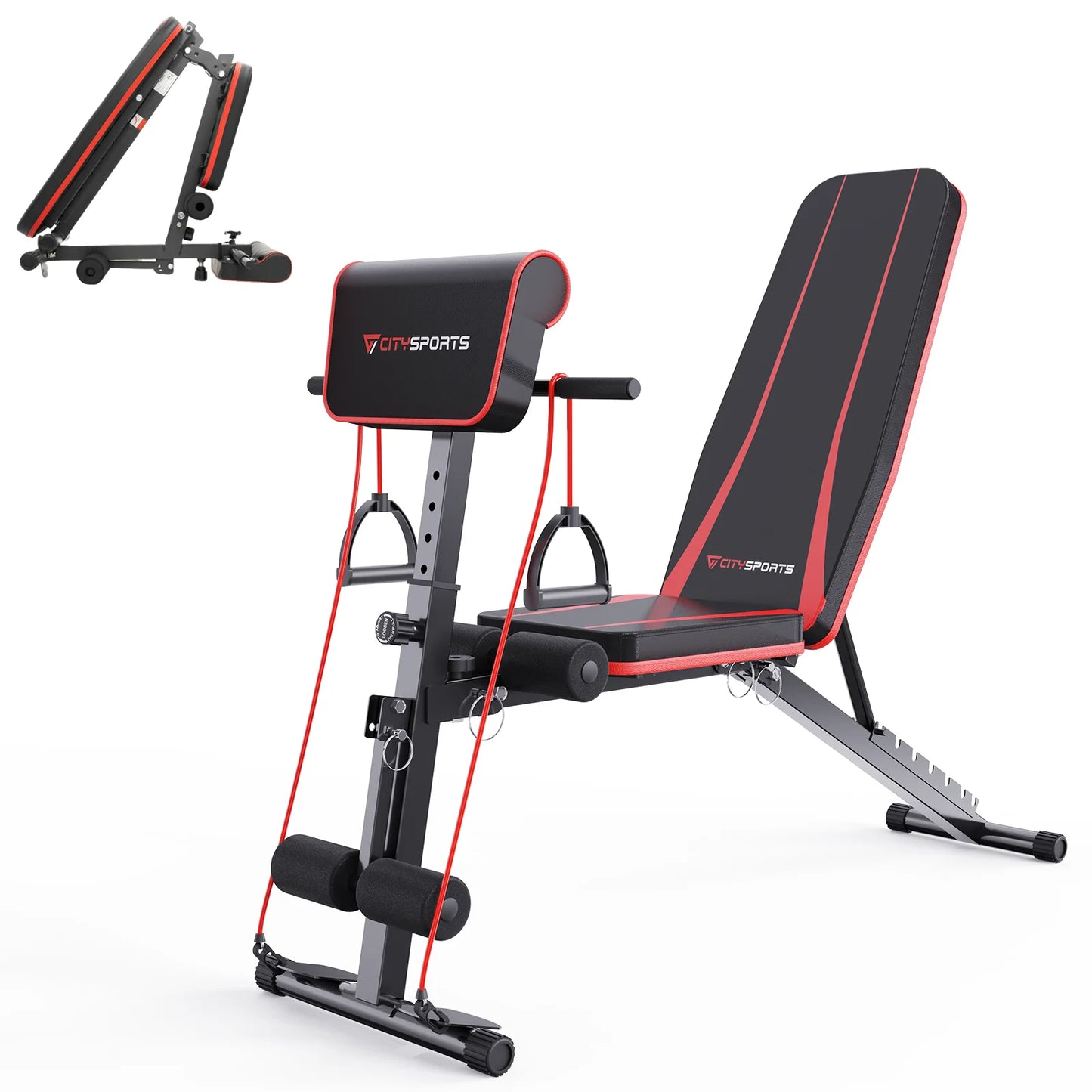 Banc de Musculation Ajustable CitySports Pro – Pliant Multifonction 7 Positions pour Entraînement Complet Corps Entier