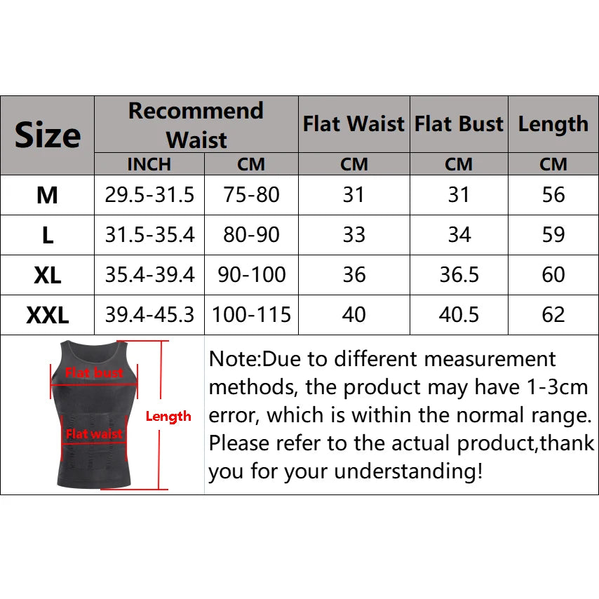 Compression Homme Sans Manches – Body Shaper Slimming, Contrôle Ventre & Poitrine, Undershirt Amincissant Waist Trainer – Perte de Poids & Posture