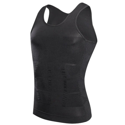 Compression Homme Sans Manches – Body Shaper Slimming, Contrôle Ventre & Poitrine, Undershirt Amincissant Waist Trainer – Perte de Poids & Posture