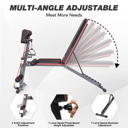 Banc de Musculation Ajustable CitySports Pro – Pliant Multifonction 7 Positions pour Entraînement Complet Corps Entier