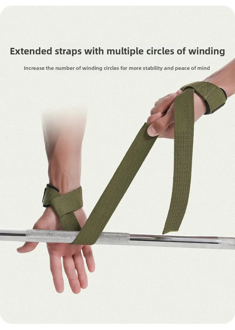 Sangles Haltérophilie Ajustables Antidérapantes – Wrist Straps pour Deadlift, Rowing, Pull-ups – Support Poignet Renforcé Gym Fitness