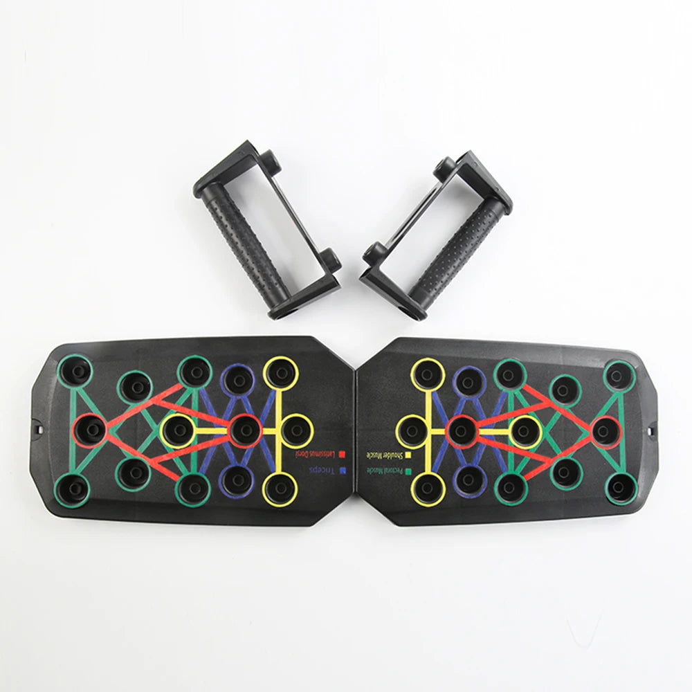 Planches à Pompes Pliable 20-en-1 avec Poignées – Portable, Multifonction pour Poitrine, Épaules, Triceps & Abdos